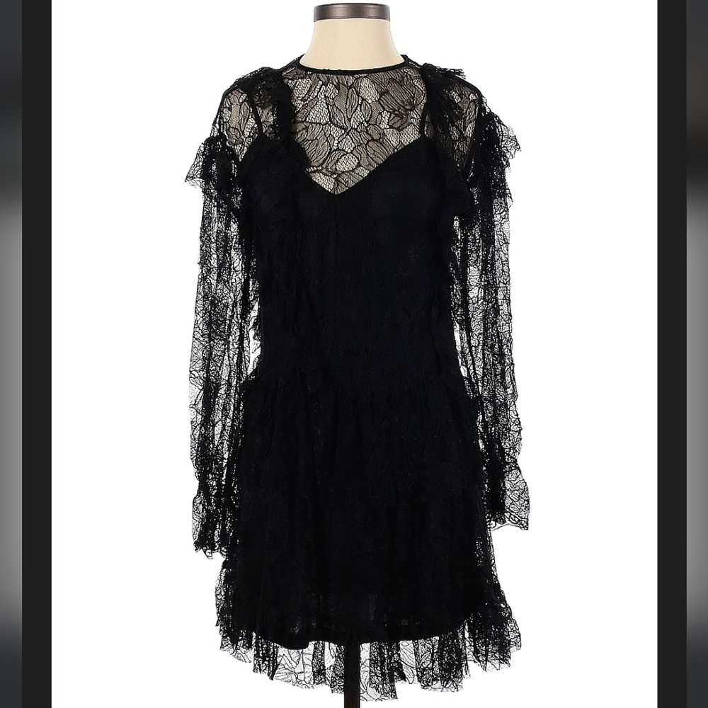 Trafaluc by Zara Lace Mini Cocktail Dress / Wednesday Addams Cosplay Size XS